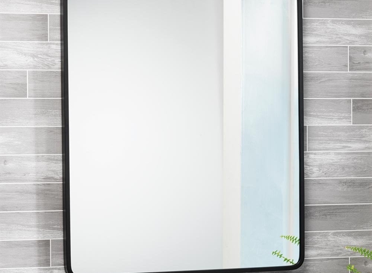 Aveiro Black Frame Mirror - 600 x 700mm